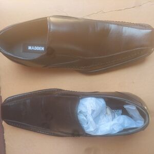 Steve Madden Black Slip-On Loafers